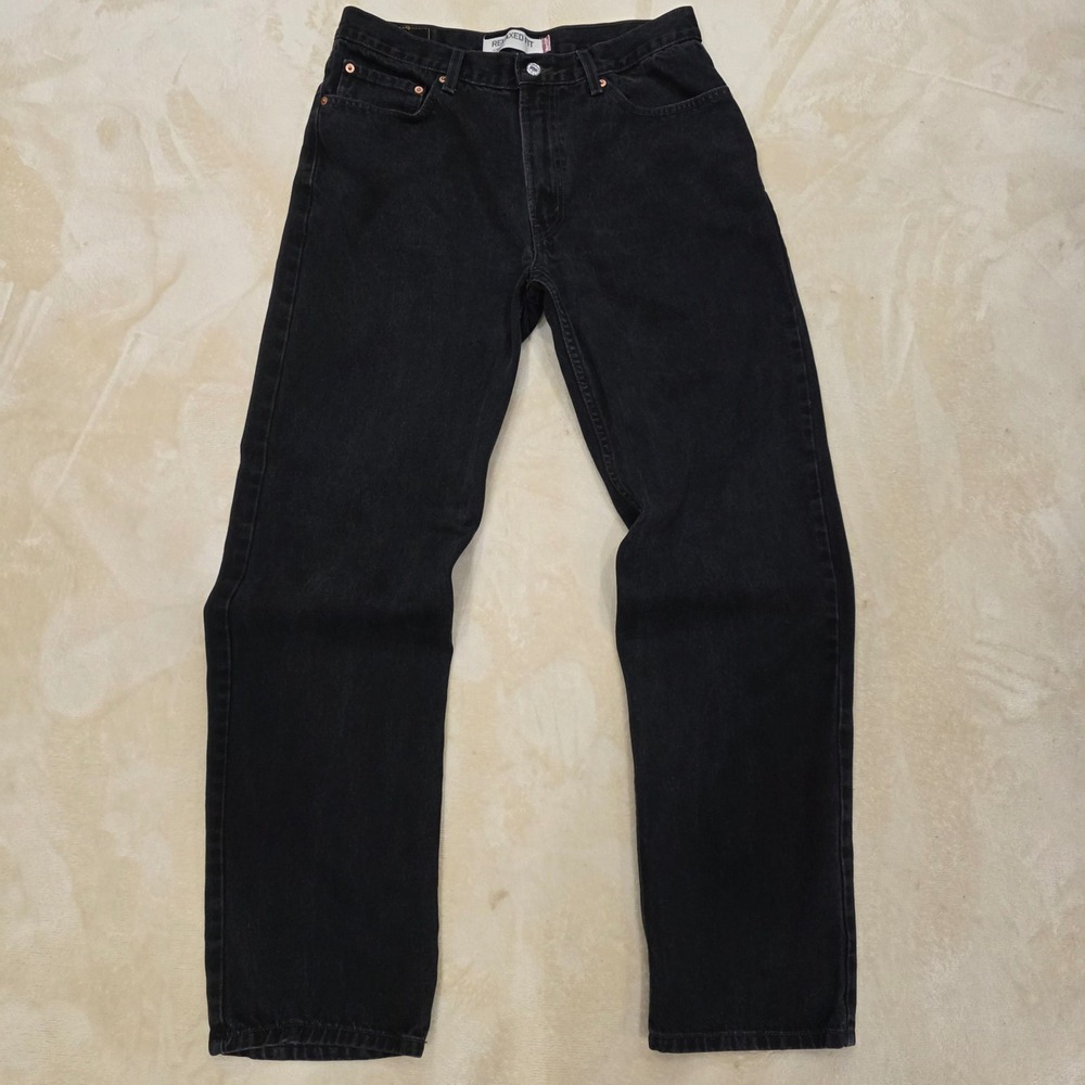 Vintage Levi's 550 Relaxed Fit Black Jeans Mens 34x34 Tapered Leg 00550-0260 Y2K